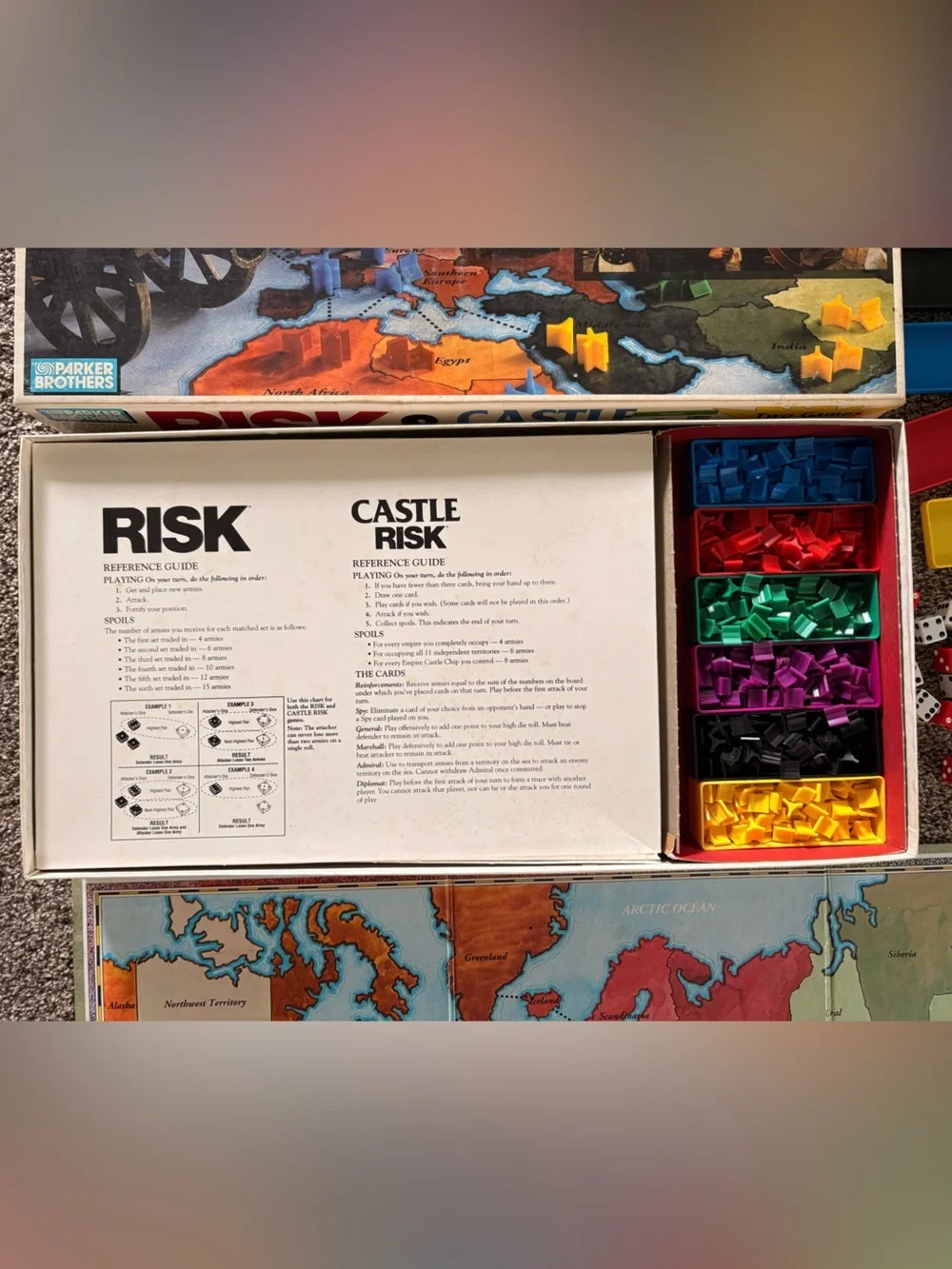 1990 Risk Board Game - Classic Strategy Family Game (Includes Castle Risk)